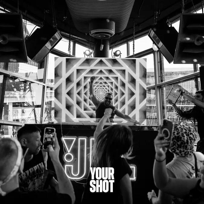 GOODGEAR playing Your Shot to a crowded room